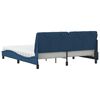 vidaXL Bett mit Matratze Blau 180x200 cm Stoff