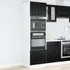 vidaXL K&uuml;chenschrank Schwarz Eichen-Optik 60 x 57 x 207 cm