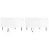 vidaXL Couchtische 2 Stk. Hochglanz-Wei&szlig; 50x46x35 cm Holzwerkstoff
