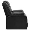 vidaXL Liegesessel Schwarz Kunstleder