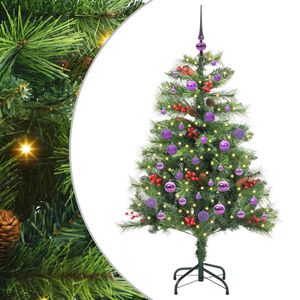 vidaXL K&uuml;nstlicher Weihnachtsbaum 150 LEDs Warmes Wei&szlig; PVC und Metall
