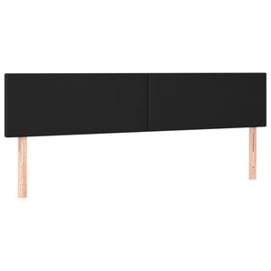 vidaXL Kopfteile Schwarz 180x5x78/88 cm Kunstleder