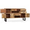 vidaXL Sideboard Mango Massivholz 140x30x80 cm