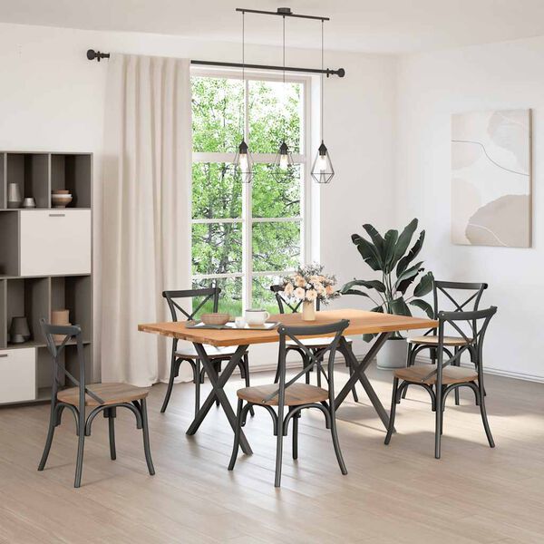 vidaXL Esstisch Hellbraun 180x100x74 cm Massivholz Eiche Rechteckig