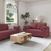 vidaXL Sofa 3 pcs Wind Rot 219 x 80 x 82 cm Leinenmischgewebe