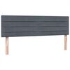 vidaXL Boxspringbett mit Matratze Dunkelgrau 140x220 cm Samt