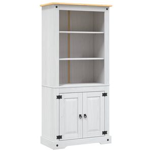 vidaXL Buffetschrank Mexiko-Stil Kiefernholz Wei&szlig; 80x40x170 cm
