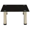 vidaXL TV-Tisch 60x35x17 cm Schwarz Hartglas