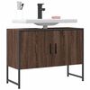 vidaXL Waschbeckenunterschrank Braun Eichen-Optik 80x33x60 cm