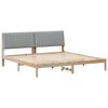 vidaXL Bettrahmen mit Kopfteil Braun 200 x 200 cm Massives Kiefernholz
