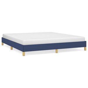 vidaXL Bettgestell ohne Matratze Blau 180x200 cm Stoff