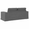 vidaXL Sofa 140cm Dunkelgrau Metall