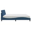 vidaXL Bett mit Matratze "Hanko" Blau 200x200 cm Stoff
