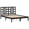 vidaXL Massivholzbett Schwarz 140x190 cm