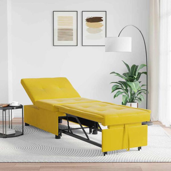 vidaXL Schlafsofa Gelb 194 x 67 x 82 cm Samt