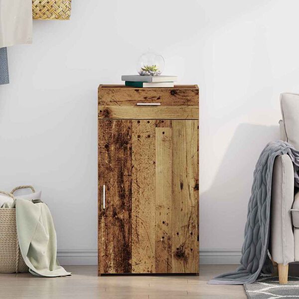 vidaXL Sideboard mit Schubladen Altholz 50 x 42,5 x 93 cm