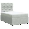 vidaXL Boxspringbett mit Matratze Hellgrau 120x190 cm Samt