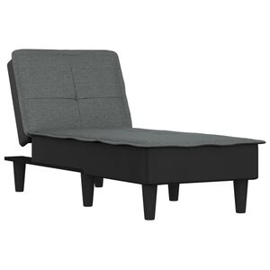 vidaXL Chaiselongue Dunkelgrau Stoff