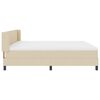vidaXL Boxspringbett mit Matratze Creme 200 x 200 cm Polyester