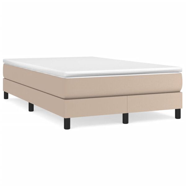 vidaXL Boxspringbett Matratze Cappuccino-Braun 120x190 cm Kunstleder