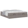 vidaXL Ottoman-Bett mit Matratzen Taupe 200x200 cm Stoff