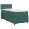 vidaXL Boxspringbett mit Matratze Dunkelgr&uuml;n 90 x 190 cm Samt