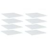 vidaXL B&uuml;cherregal-Bretter 8 Stk. Hochglanz-Wei&szlig; 40x50x1,5 cm