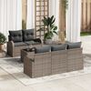 vidaXL Gartensofa-set Grau 55 x 55 x 37 cm Poly-Rattan