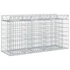 vidaXL Gabionen-Hochbeet 150 x 50 x 80 cm Verzinkter Stahl Silber