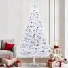 vidaXL K&uuml;nstlicher klappbarer Weihnachtsbaum Wei&szlig; 240 cm PVC und Stahl
