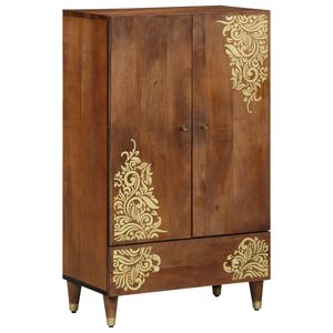 vidaXL Highboard Braun 60 x 33 x 100 cm Massivholz Mango