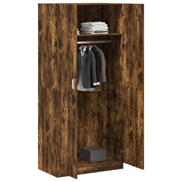 vidaXL Kleiderschrank R&auml;uchereiche 90x52x200 cm Holzwerkstoff