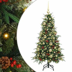 vidaXL K&uuml;nstlicher klappbarer Weihnachtsbaum Gr&uuml;n 120 cm PE und PVC