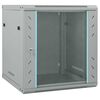 vidaXL Netzwerkschrank mit Speicher Grau 60 x 45 x 65 cm Stahl