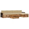 vidaXL Outdoor-Sofagarnitur 6 stk. Natur und Beige