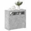vidaXL Sideboard mit LED-Leuchten Betongrau 80x35x75 cm