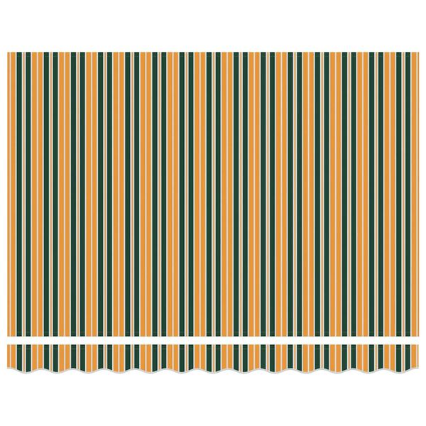 vidaXL Einziehbare Markise Gr&uuml;n und Gelb 350 x 250 cm