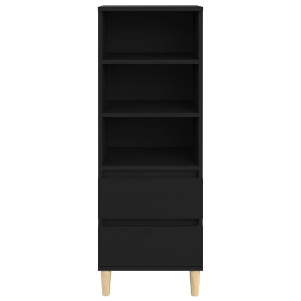 vidaXL Highboard Schwarz 40x36x110 cm Holzwerkstoff