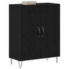 vidaXL Sideboard Schwarz Eichen-Optik 69,5 x 34 x 90 cm Holzwerkstoff