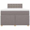 vidaXL Boxspringbett mit Matratze Taupe 120x190 cm Stoff