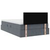 vidaXL Bett mit Stauraum und LED mit LED Dunkelgrau 120 x 190 cm Samt