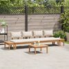 vidaXL Gartensofa-set 5 pcs Braun und Creme