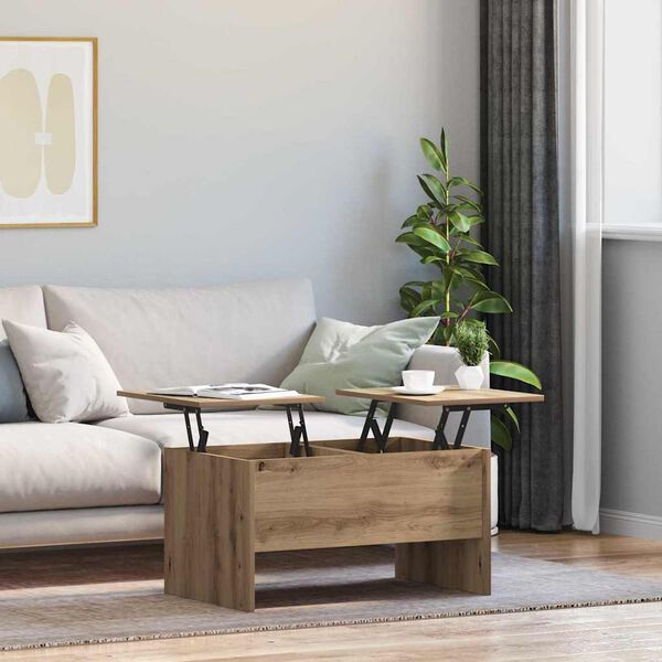 vidaXL Couchtisch Artisan-Eiche 102 x 50,5 x 46,5 cm Holzwerkstoff