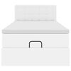 vidaXL Ottoman-Bett mit Matratze Wei&szlig; 90x200 cm Kunstleder
