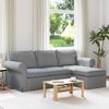 vidaXL Sofa Hellgrau Gesamtabmessungen: 215 x 138 x 80 cm (B x T x H)