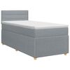 vidaXL Boxspringbett mit Matratze Hellgrau 90 x 190 cm Stoff