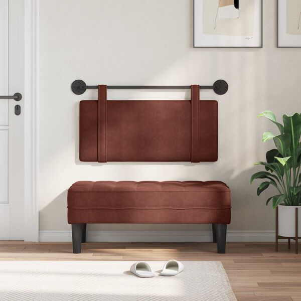 vidaXL H&auml;ngevorderseite Uni Gl&auml;nzendes Braun 90 x 55 x 5 cm Antikes PU