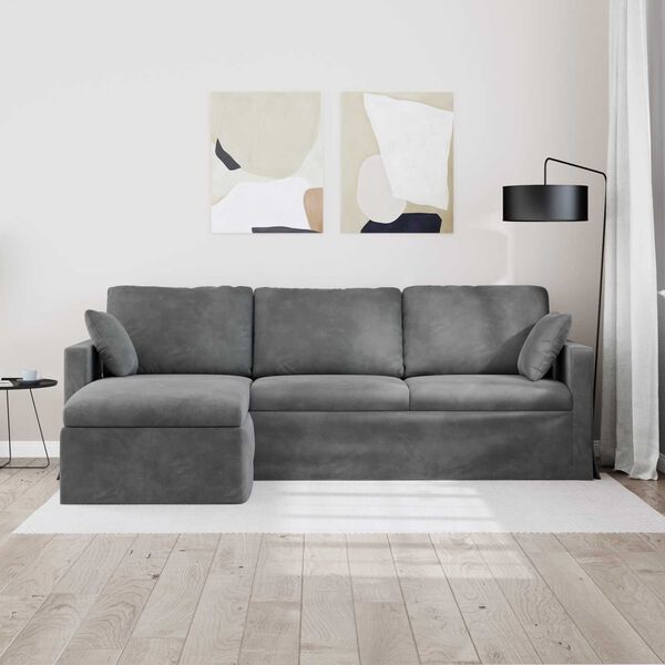 vidaXL Sofa Dunkelgrau