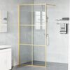 vidaXL Walk-in Duschwand Gold 100 x 195 cm Geh&auml;rtetes Glas