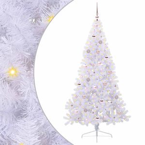vidaXL K&uuml;nstlicher Weihnachtsbaum Wei&szlig; 180 cm PVC und Stahl